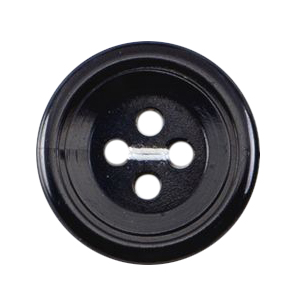 Knapper, sort, fire huller,19 mm (00456) - Balsløw