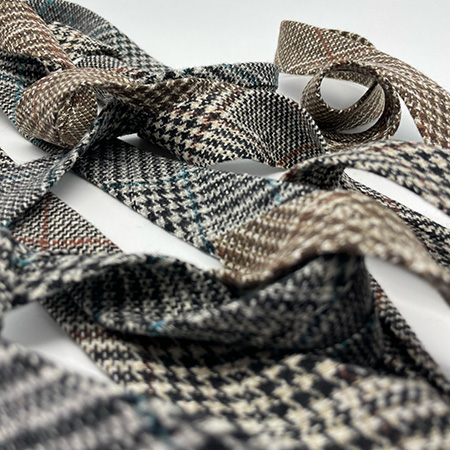 Tweed skråbånd, brun