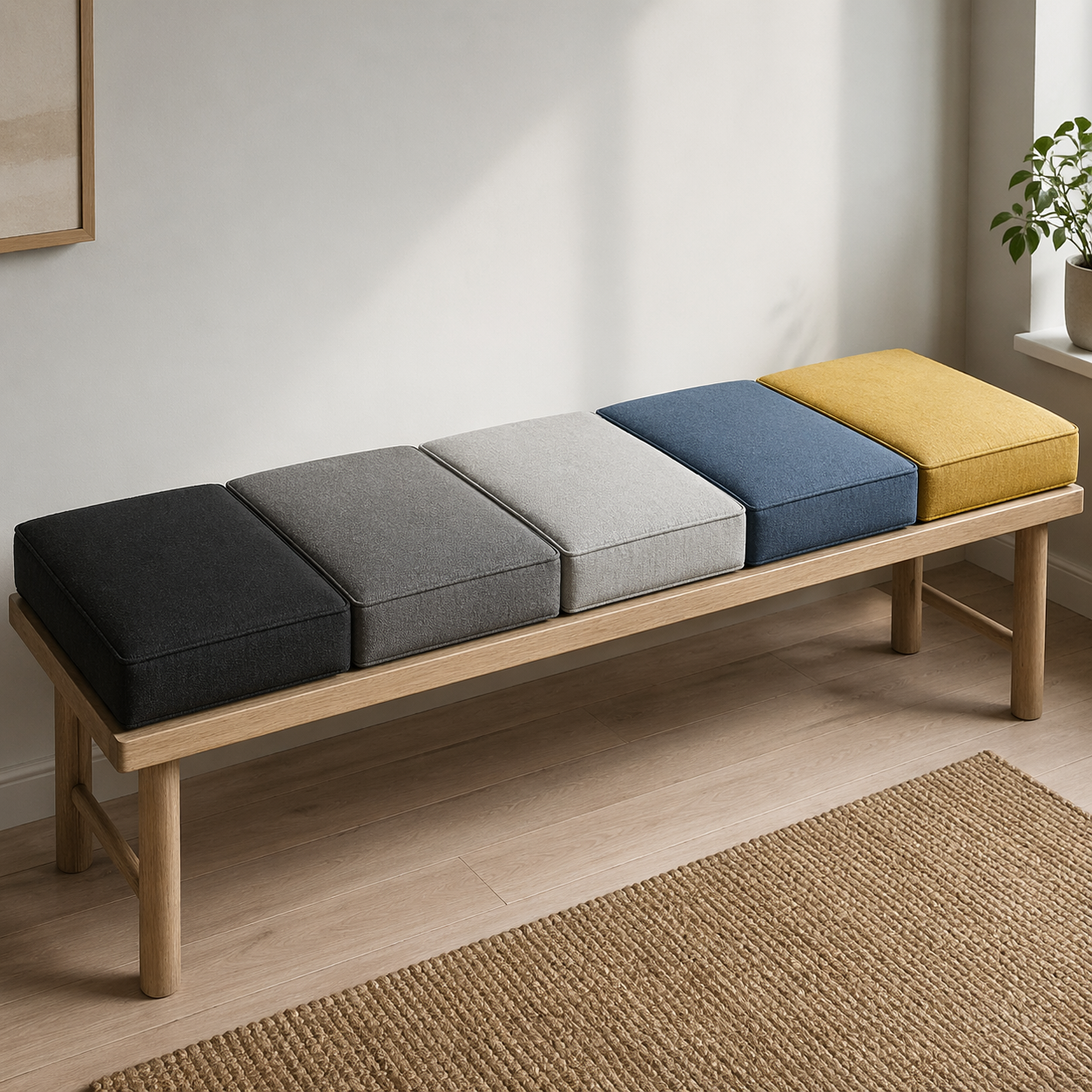 Møbelstof, canvas, sort