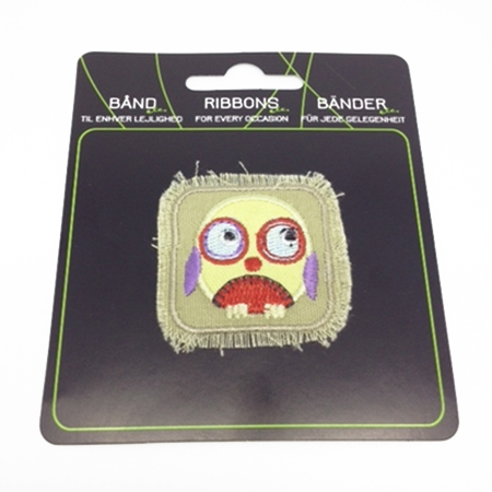 Strygemærke med ugle, 42x52 mm