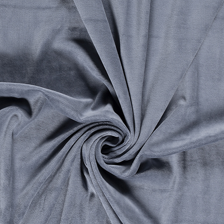Velour, ensfarvet 1500 mm, grå - Balsløw