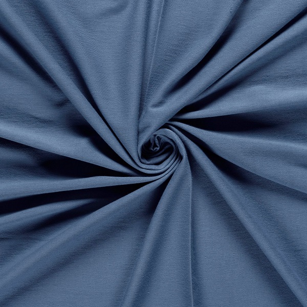 Denim jersey ensfarvet, blå