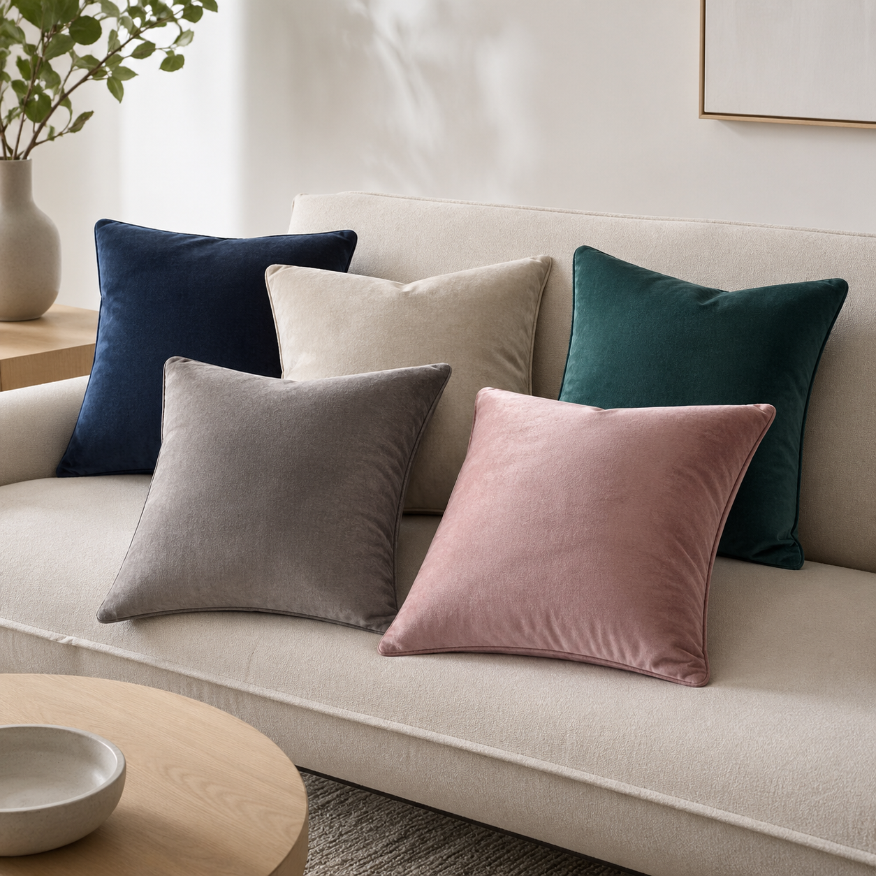 Velour, ensfarvet 1500 mm, lyserød