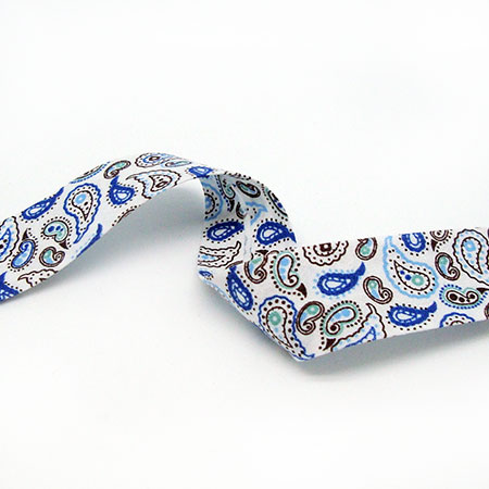 Poplin paisley, skråbånd - Balsløw