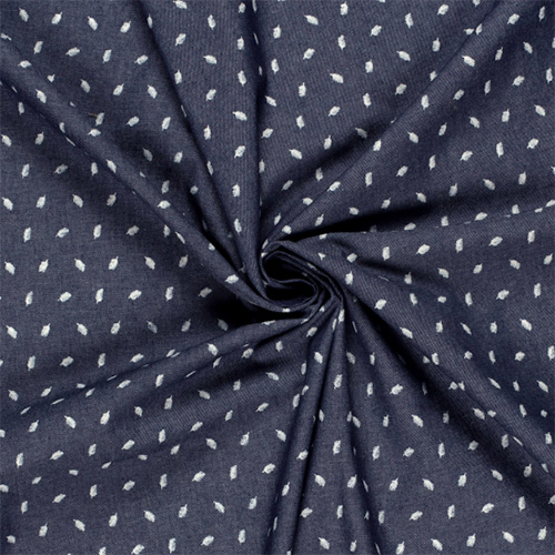 Denim med hvide fjer, navy
