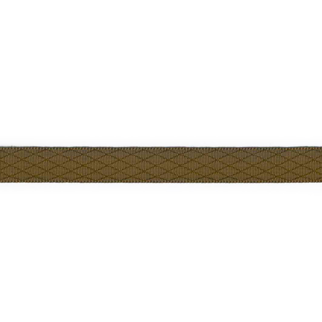 Dekorationsbånd rombe, satin, 9mm, brun