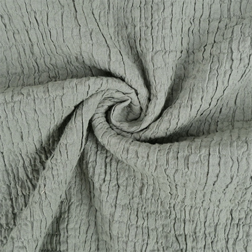 Bomuld med wrinkle, grøn