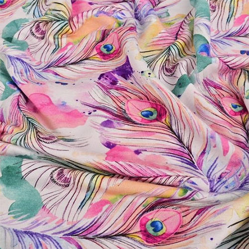 Bambus jersey med fjer