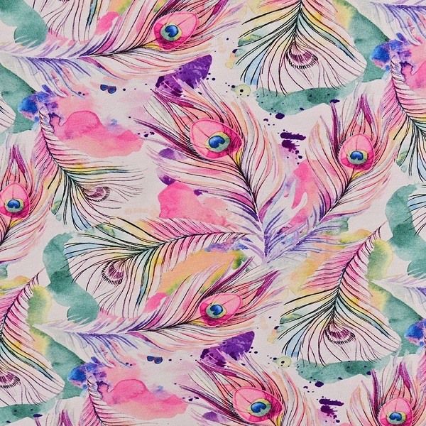 Bambus jersey med fjer