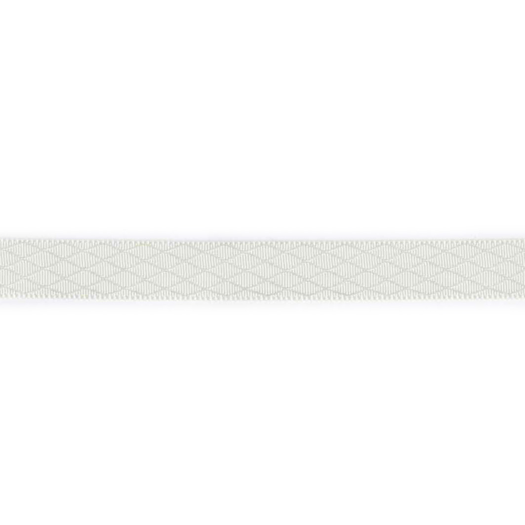 Dekorationsbånd rombe, satin, 9mm, cream hvid - Balsløw