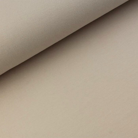 Jersey stof, bomuld, ensfarvet, beige - Balsløw