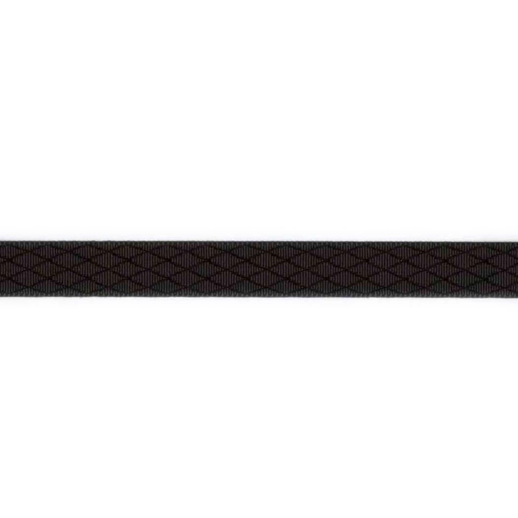 Dekorationsbånd rombe, satin, 9mm, sort - Balsløw