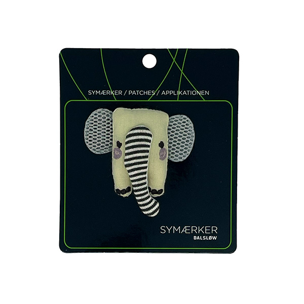 Symærke Puff m/ Elefant, 60x60 mm