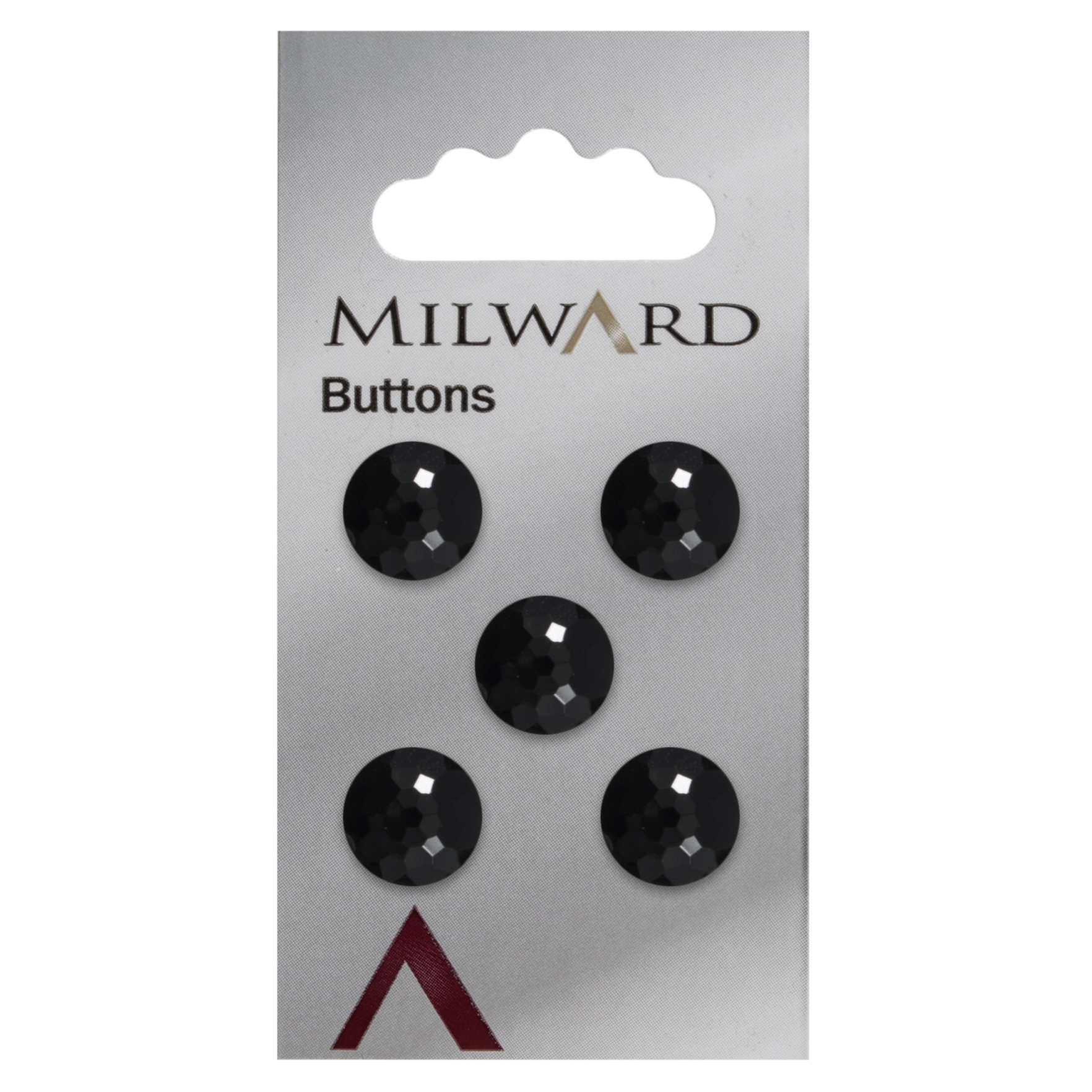 Knapper, sort, glas, 12 mm (00204) - Balsløw