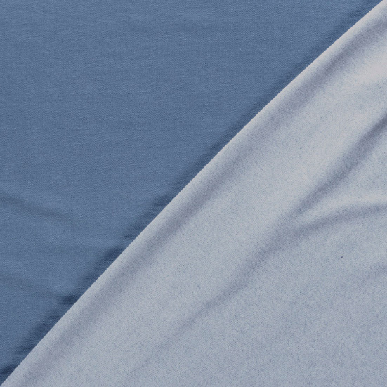 Denim jersey ensfarvet, blå