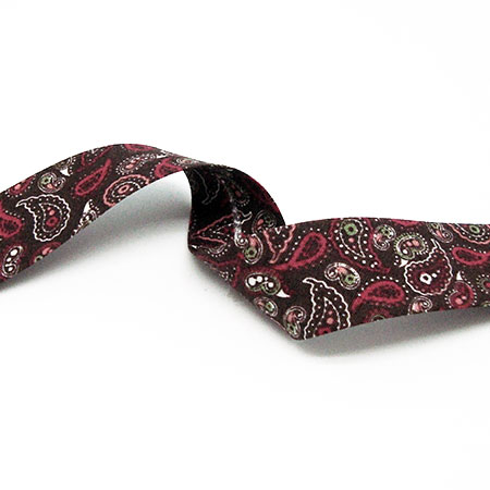 Poplin paisley, skråbånd - Balsløw