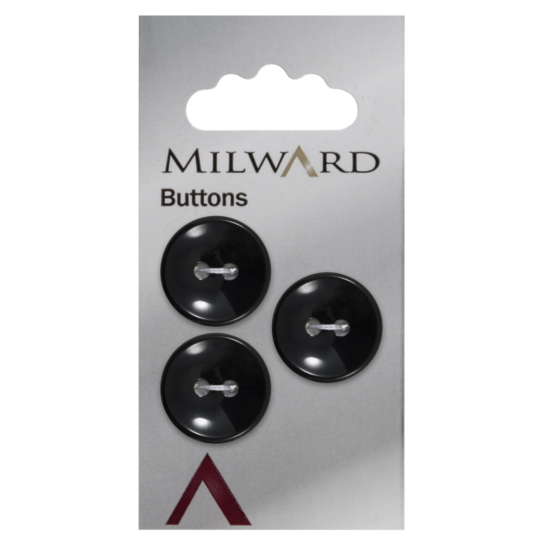Knapper, sort, blank, 20 mm (01110a) - Balsløw