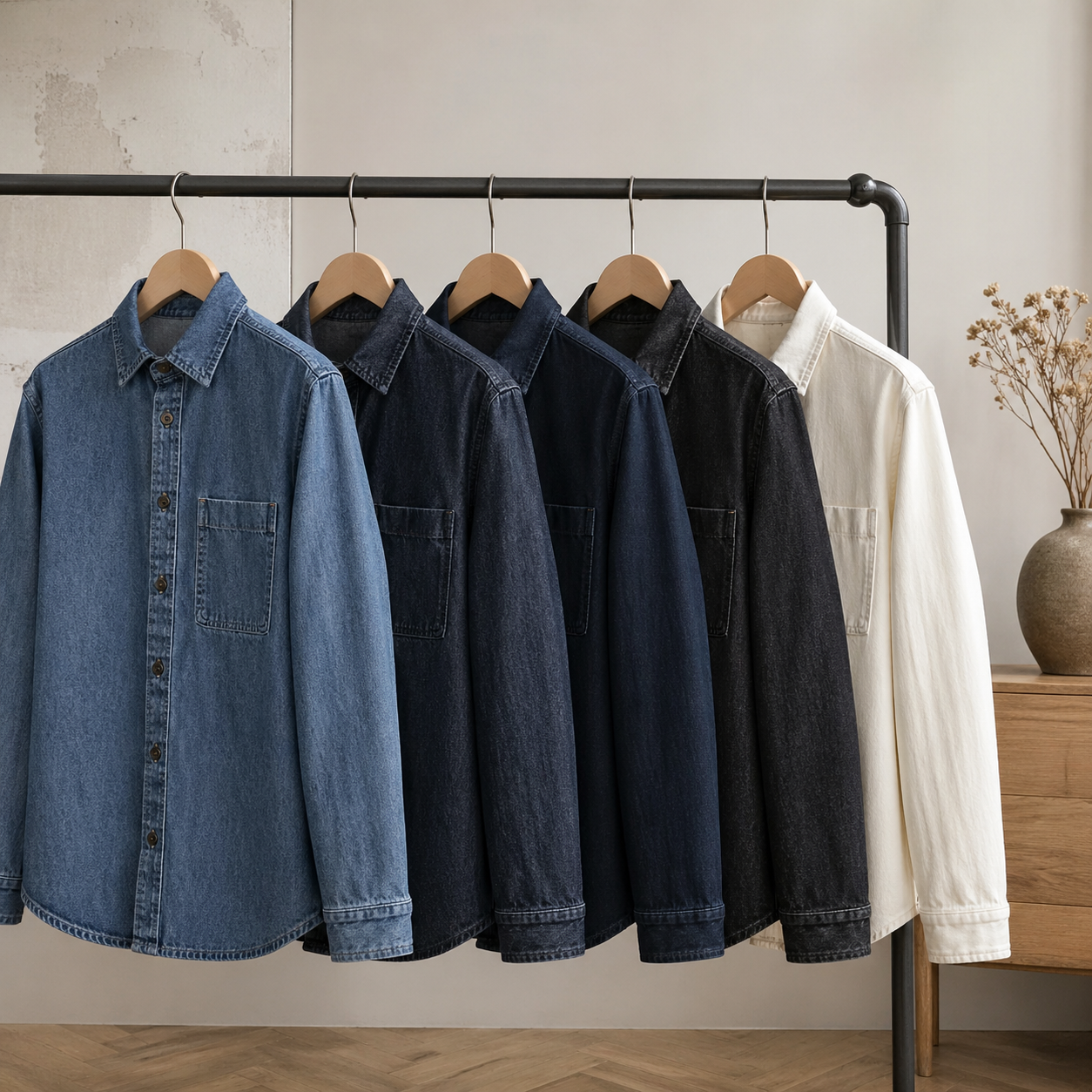Denim metervare 1450 mm