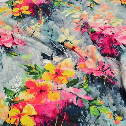 Bambus jersey med blomster