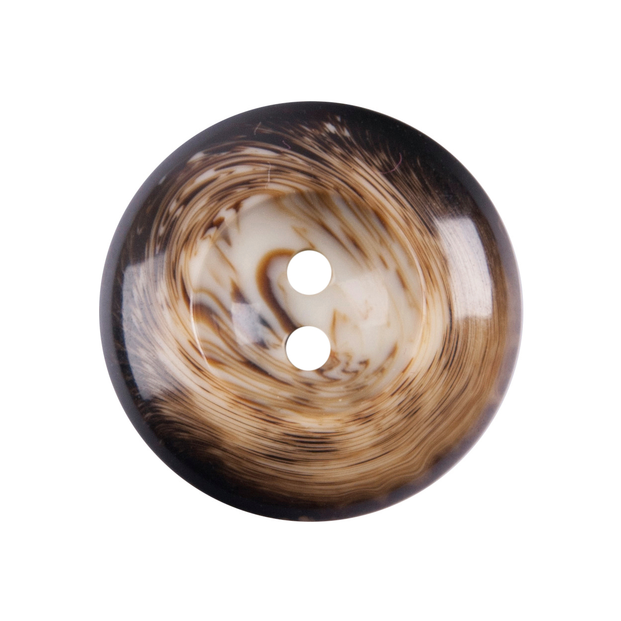 Knapper, horn, to huller, 17 mm (01107a)