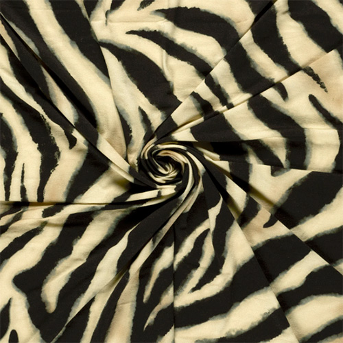 Viscose jersey med zebraprint
