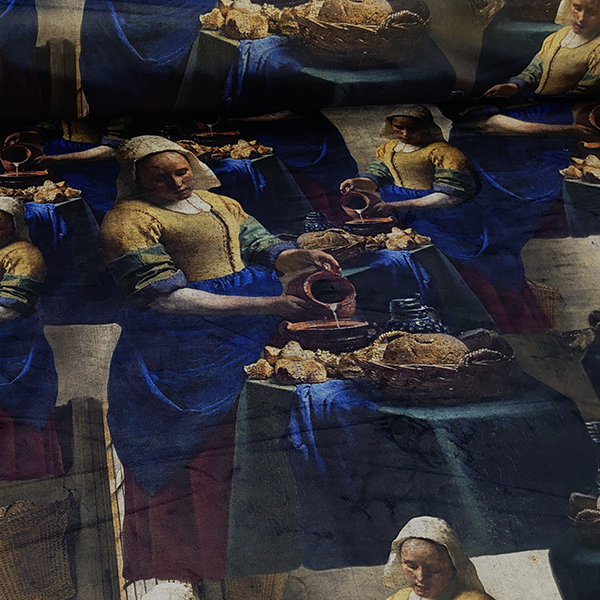 Velour med maleri tryk