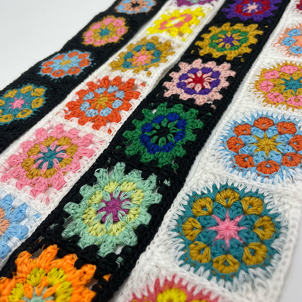 Bånd af bedstemor lapper 50 mm sort 1