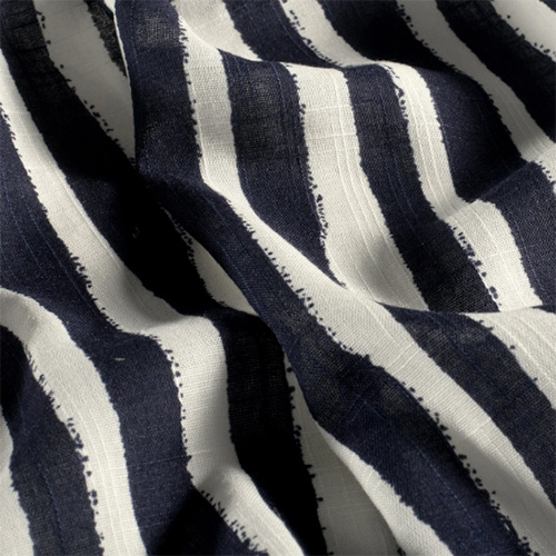 Bomuld/viscose med striber