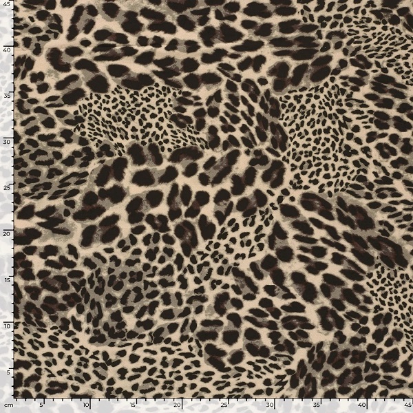 Viscose jersey med leopard print