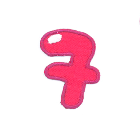 Strygemærke tal, 25x33 mm Strygemærke tal, 25x33 mm