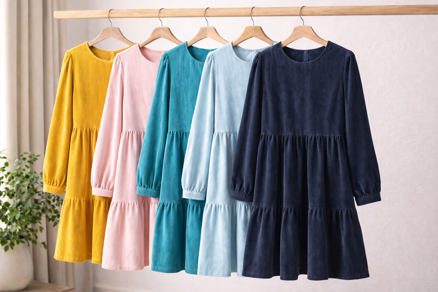 Babyfløjl stof, metervare, mørkegrøn