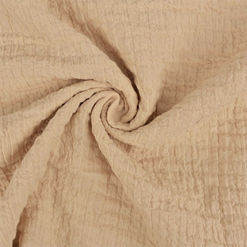 Bomuld med wrinkle, beige - Balsløw