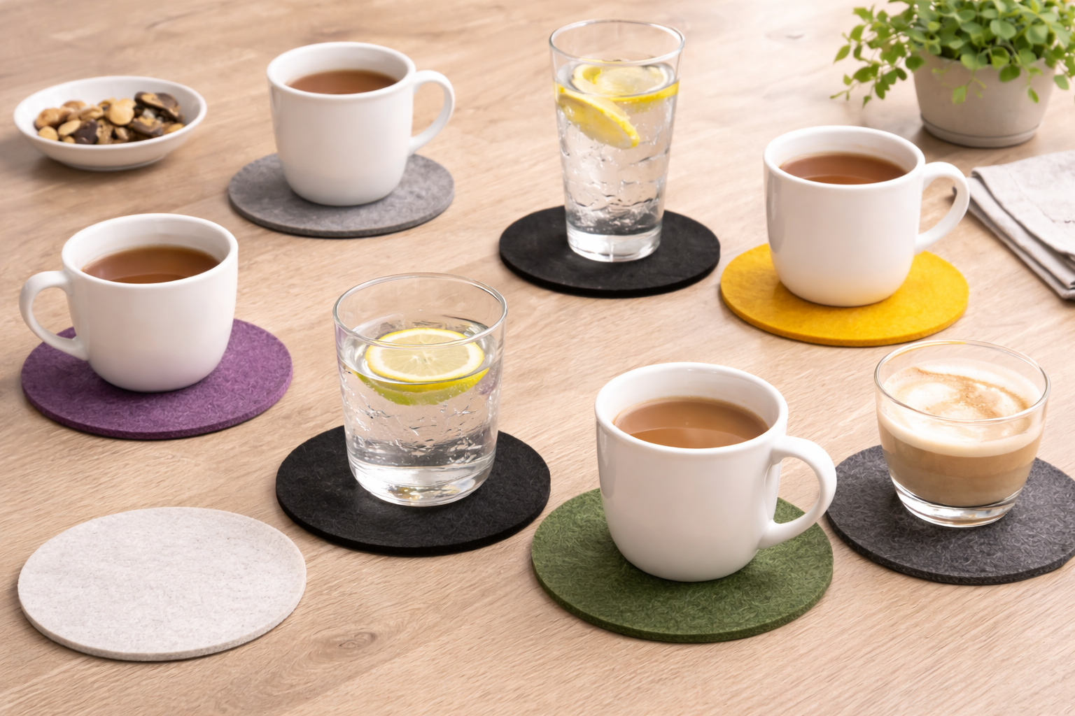 Filt, metervare, 3 mm tykkelse, gul