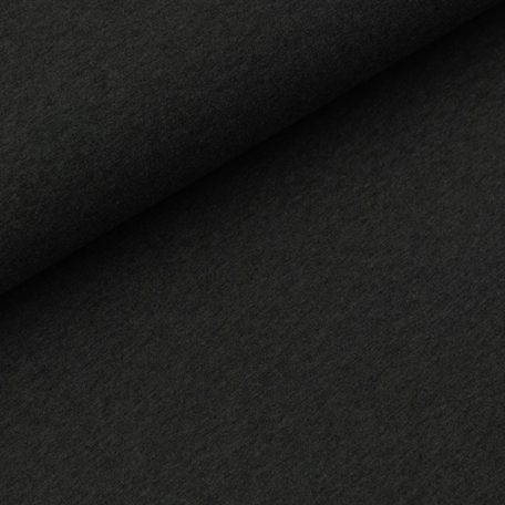 Jersey meleret, metervare 1550 mm, sort - Balsløw