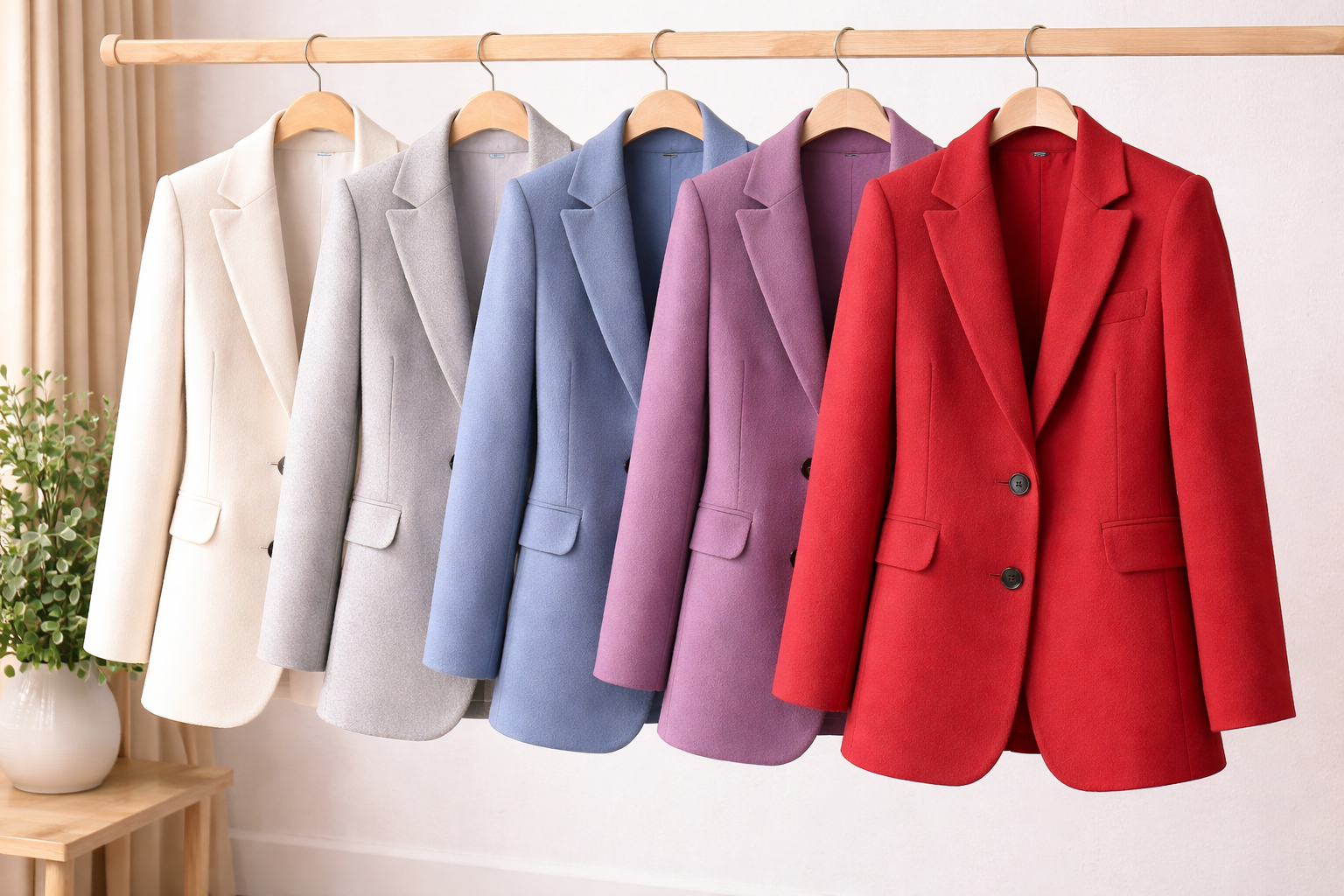 Uld metervare 1450 mm, mørkegrå