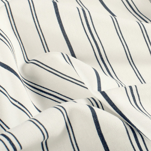 Viscose/hør med striber