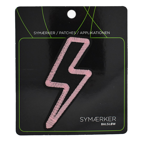 Strygemærke m/Lyn, 42x80 mm - Balsløw