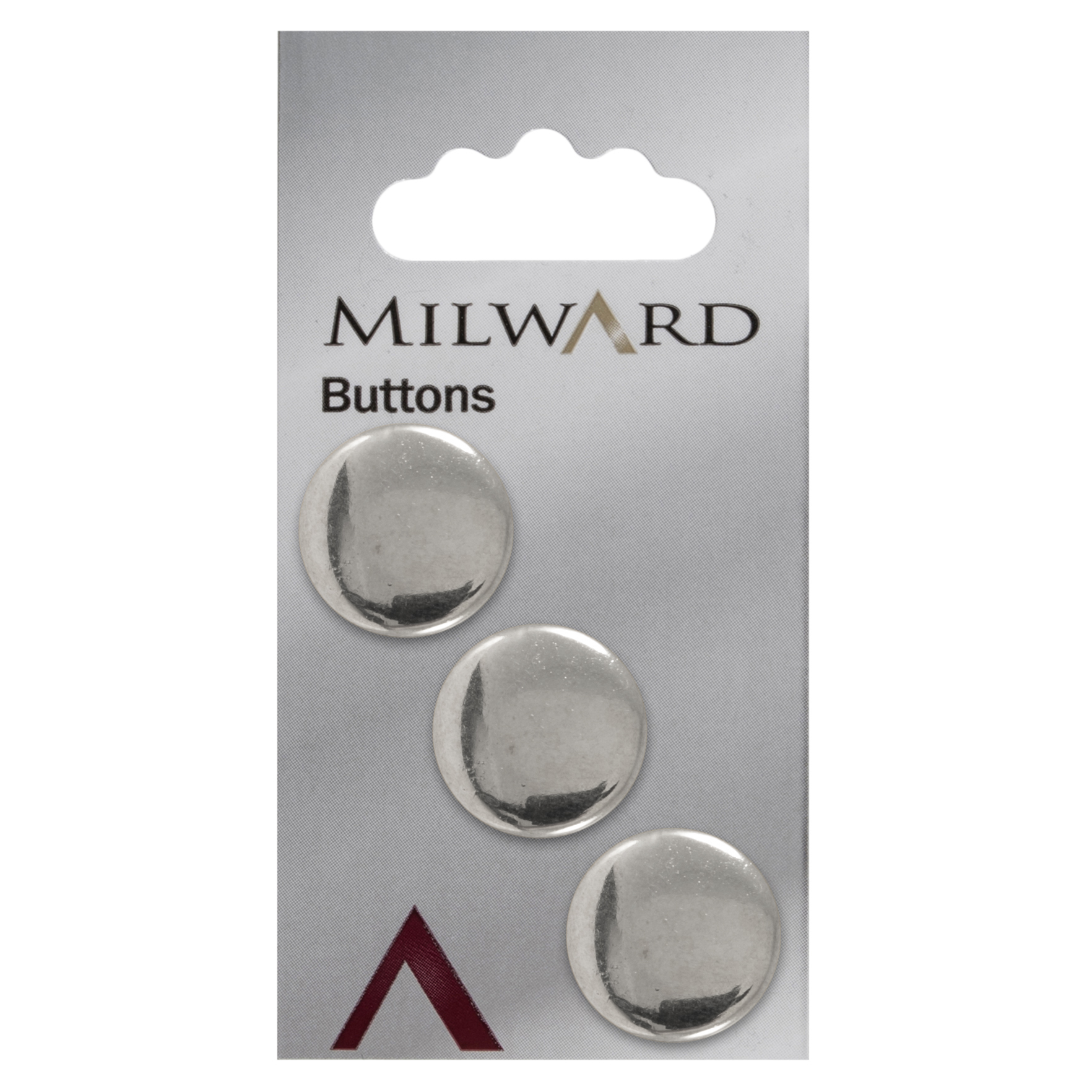 Knapper, hvid, blank, 20 mm (00272)