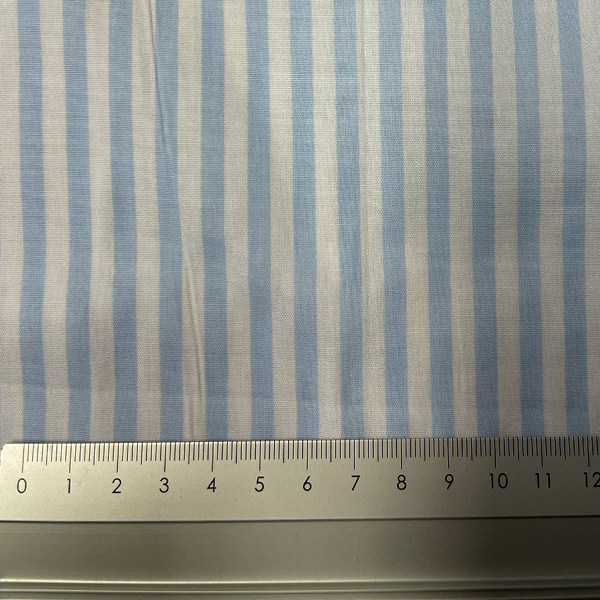 Poplin striber, metervare 1400 mm, rød