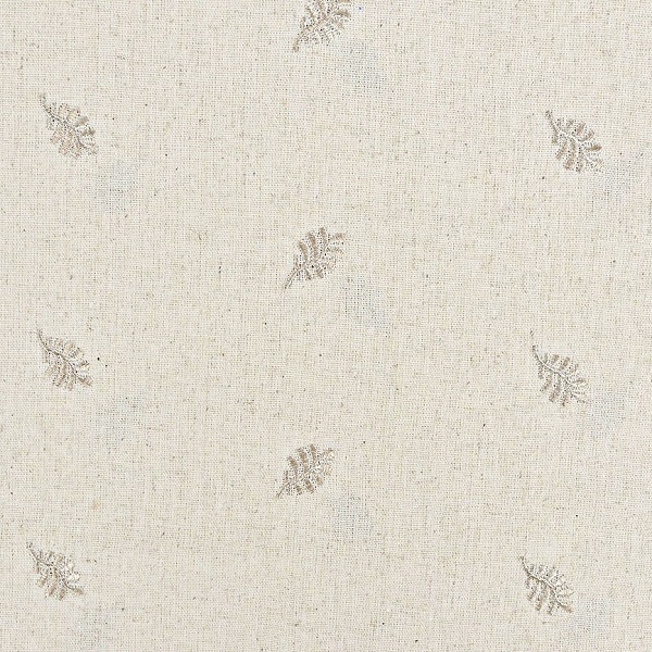 Broderet viscose/hør 