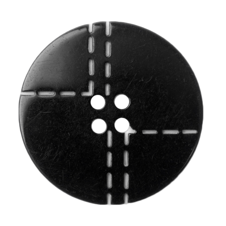 Knapper, sort, rustik, 15 mm (00540) - Balsløw