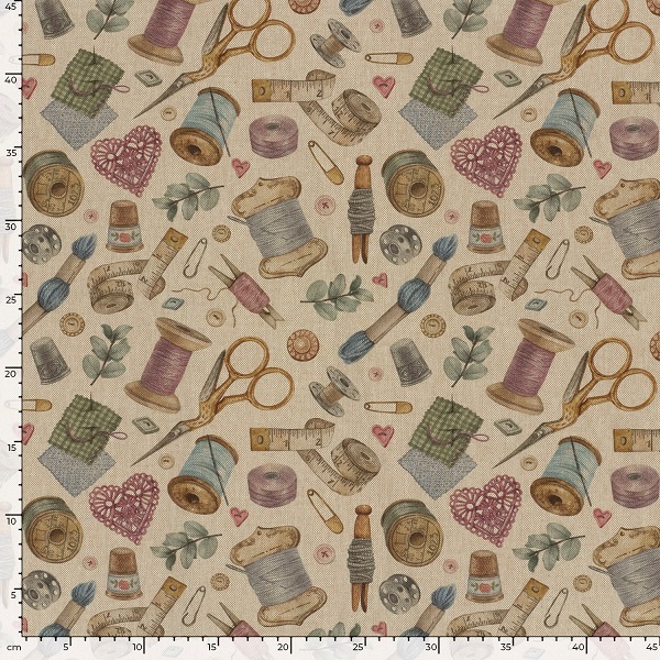 Canvas med sytilbehør