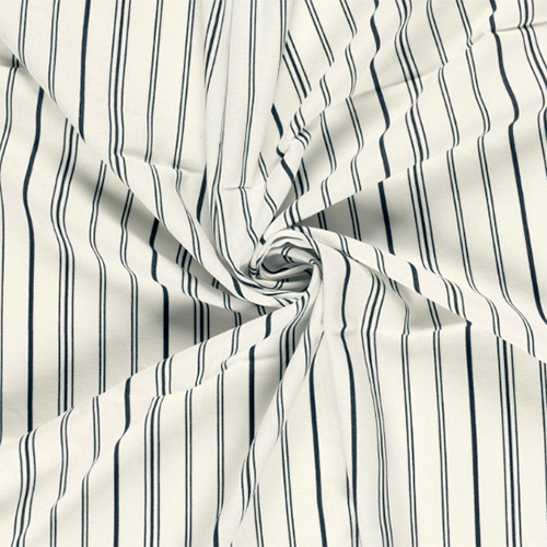 Viscose/hør med striber