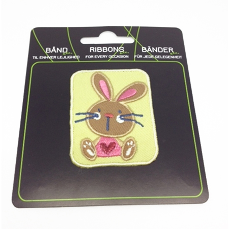 Strygemærke med kanin, 44x56 mm