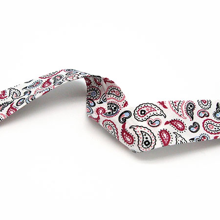Poplin paisley, skråbånd - Balsløw