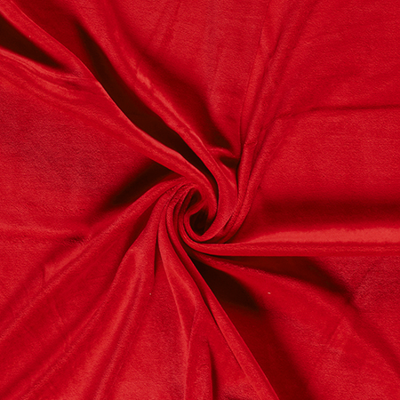 Velour, ensfarvet 1500 mm, rød - Balsløw