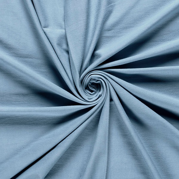 Denim jersey ensfarvet, lyseblå