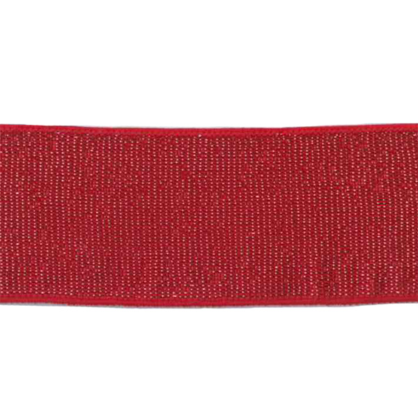 Elastiske bånd m/Lurex 40 mm., rød