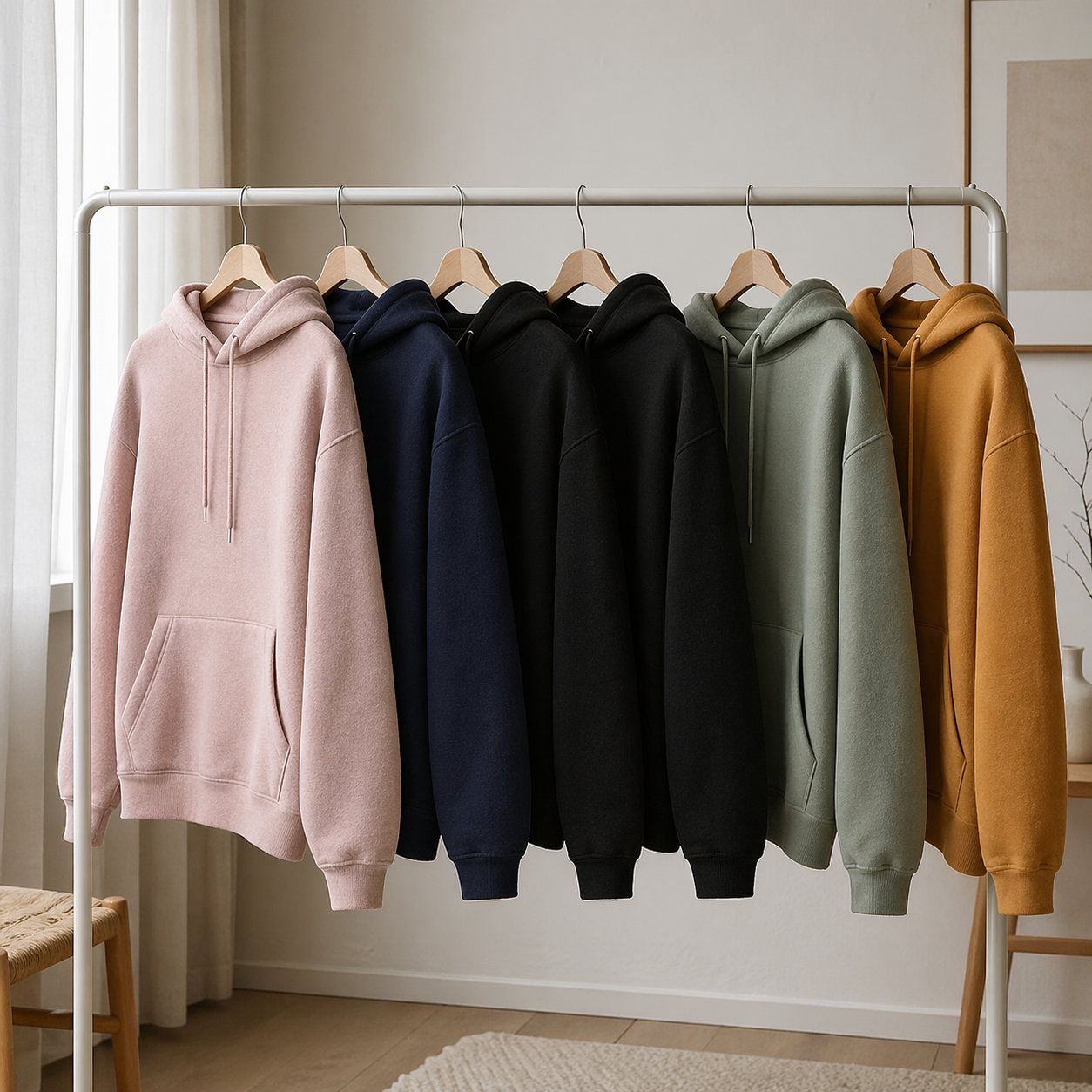 Fleece ensfarvet, metervare 1650 mm, sort