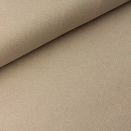 Canvas stof, bomuld, ensfarvet, beige - Balsløw